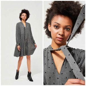 zara // dotted mesh mini dress